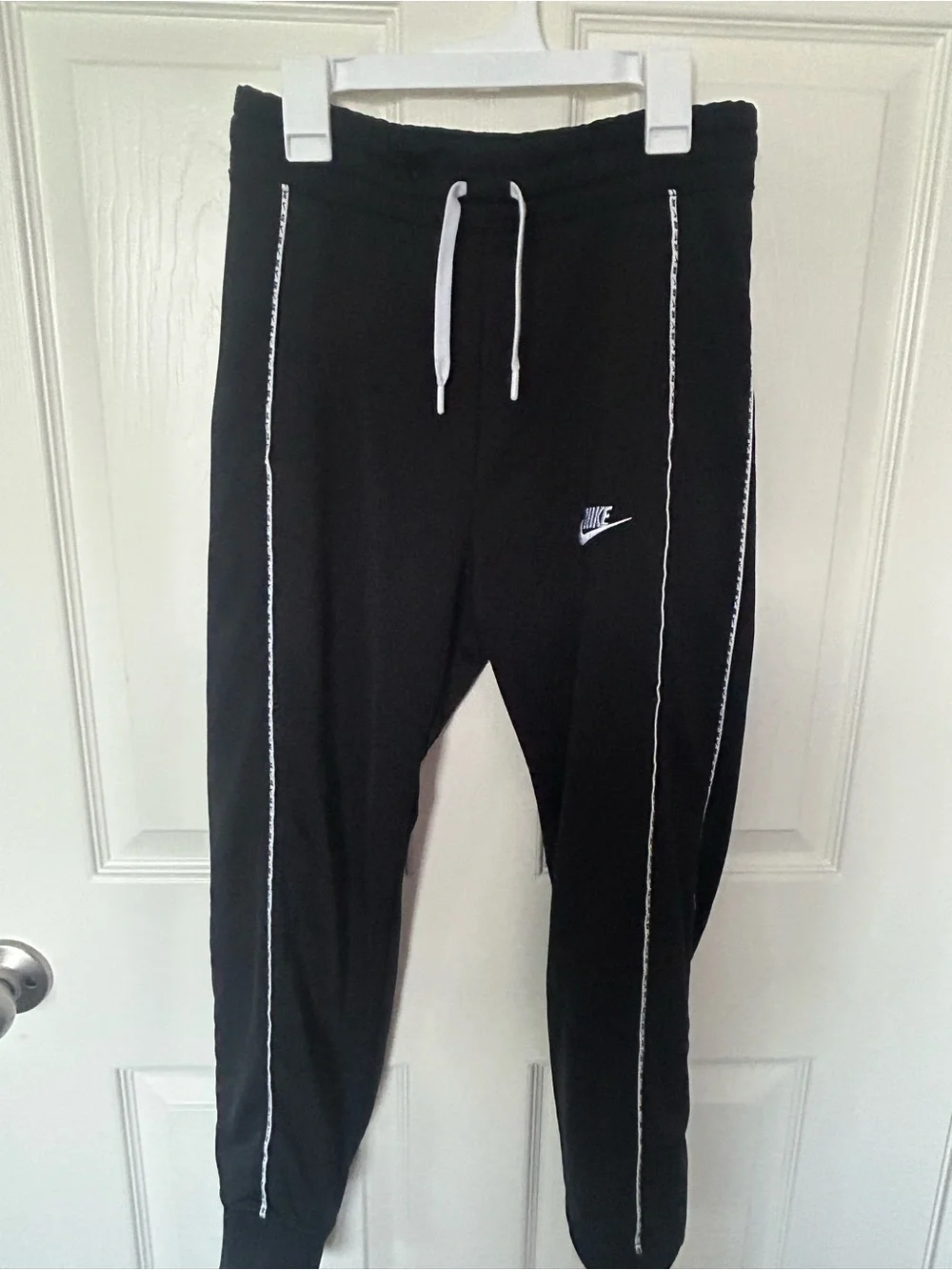 Nike Black Track Jacket and Pants with White Swoosh